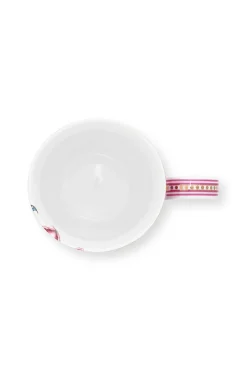 Pip Studio Teetassen|Flower Festival Tasse Gross Dunkel Rosa