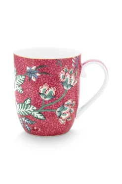 Pip Studio Kaffeetassen|Flower Festival Tasse Klein Dunkel Rosa
