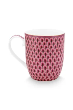 Pip Studio Kaffeetassen|Flower Festival Tasse Klein Rot/Dunkel Rosa