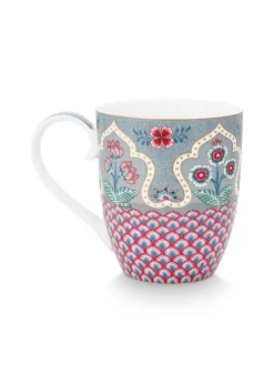 Pip Studio Teetassen|Flower Festival Tasse XL Deco Hell Blau