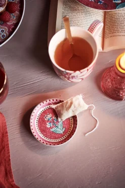 Pip Studio Teebeutelablage|Flower Festival Teebeutelablage Dunkel Rosa