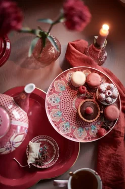 Pip Studio Tortenteller|Flower Festival Tortenteller Klein Herz Dunkel Rosa
