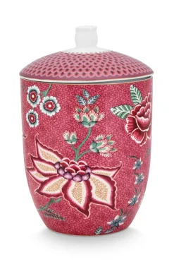 Pip Studio Vorratsdosen|Flower Festival Vorratsdose Dunkel Rosa
