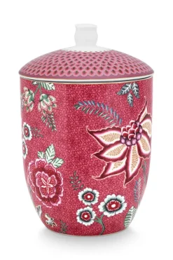 Pip Studio Vorratsdosen|Flower Festival Vorratsdose Dunkel Rosa
