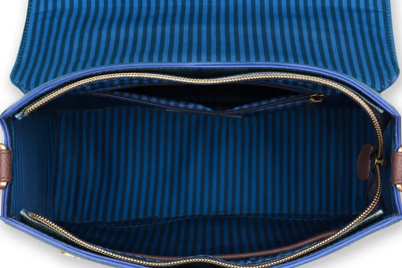 Pip Studio Taschen|Umhängetaschen|Frances Schultertasche Flores Felices Dunkel Blau
