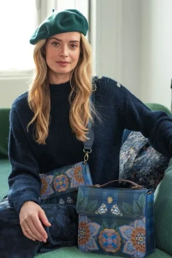 Pip Studio Taschen|Umhängetaschen|Frances Schultertasche Flores Felices Dunkel Blau