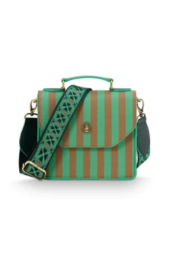 Pip Studio Taschen|Umhängetaschen|Frances Schultertasche Klein Streifen Grün