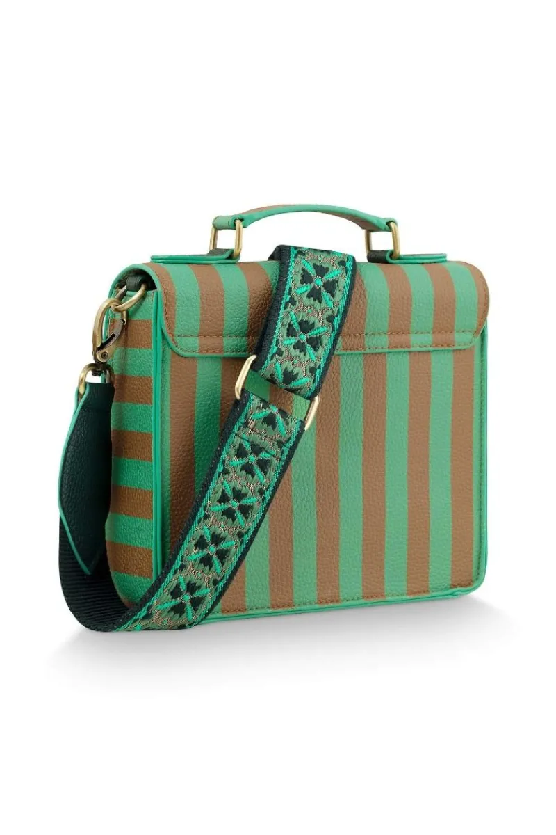 Pip Studio Taschen|Umhängetaschen|Frances Schultertasche Klein Streifen Grün
