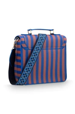 Pip Studio Taschen|Umhängetaschen|Frances Schultertasche Mittel Streifen Blau