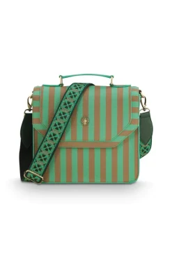 Pip Studio Taschen|Umhängetaschen|Frances Schultertasche Mittel Streifen Grün