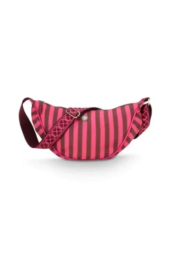 Pip Studio Taschen|Umhängetaschen|Freya Schultertasche Streifen Rosa