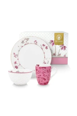 Pip Studio Porzellan Sets|Frühstück Set Jolie Rosa