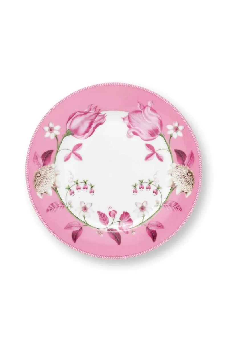 Pip Studio Frühstücksteller|Frühstücksteller Jolie Tulpe Rosa 23cm