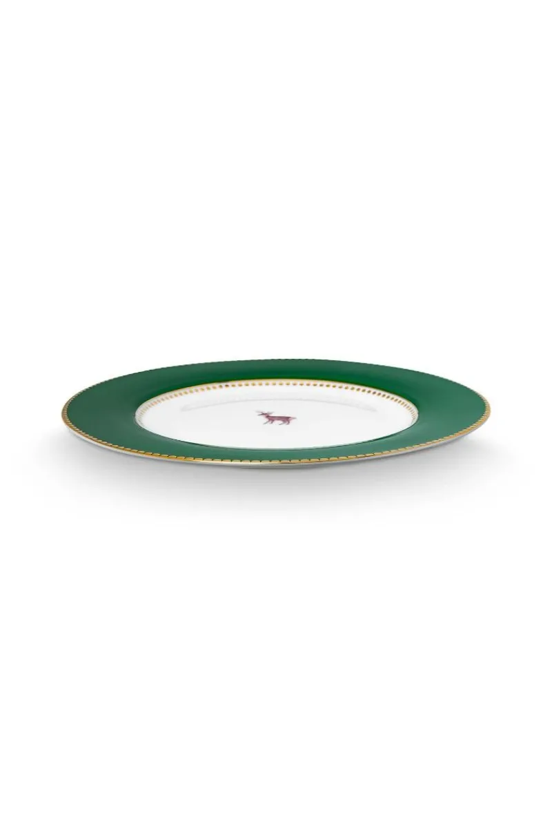 Pip Studio Weihnachten|Gebäckteller|Gebäckteller Love Birds Dunkel Grün 17cm