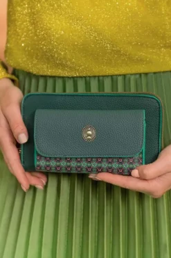 Pip Studio Taschen|Geldbörsen|Geldbörse Fach Uni Grün