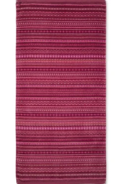 Pip Studio Handtücher|Große Handtuch Geometric Print Dunkel 70x140cm Rosa