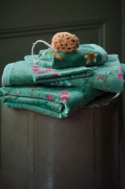 Pip Studio Handtücher|Große Handtuch Les Fleurs 70x140 cm Grün
