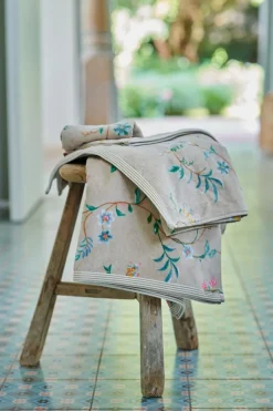 Pip Studio Handtücher|Große Handtuch Les Fleurs 70x140 cm Khaki