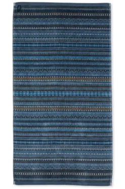 Pip Studio Gästetücher|Gästehandtuch Set/3 Geometric Print Dunkel 30x50cm Blau