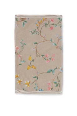 Pip Studio Gästetücher|Gästehandtuch Set/3 Les Fleurs 30x50 cm Khaki