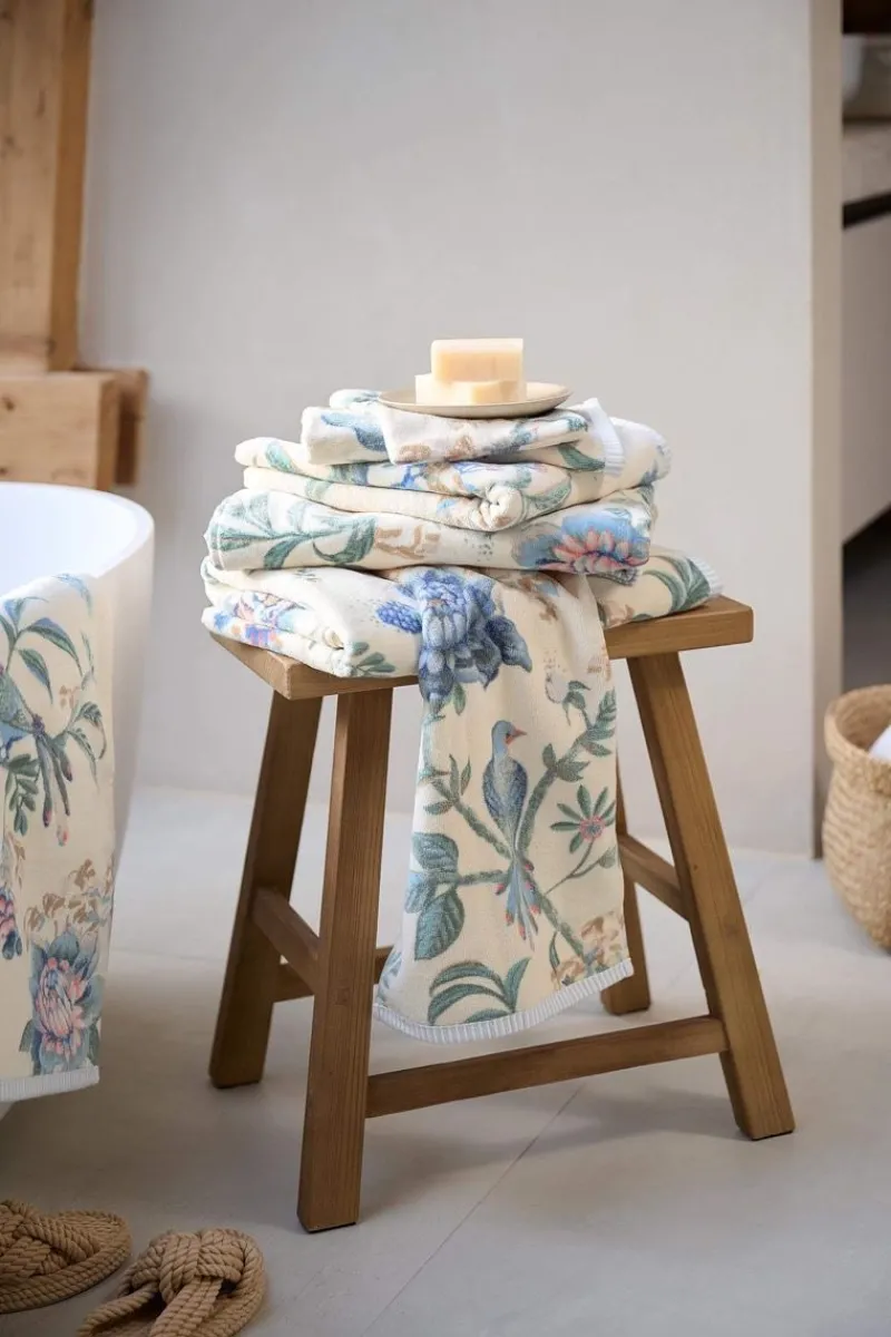 Pip Studio Gästetücher|Gästehandtuch Set/3 Secret Garden Weiß/ 30x50cm Blau