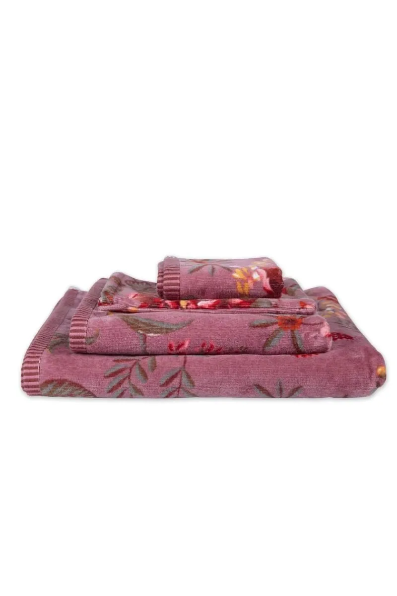 Pip Studio Gästetücher|Gästehandtuch Set/3 Secret Garden Mauve 30x50cm Violett