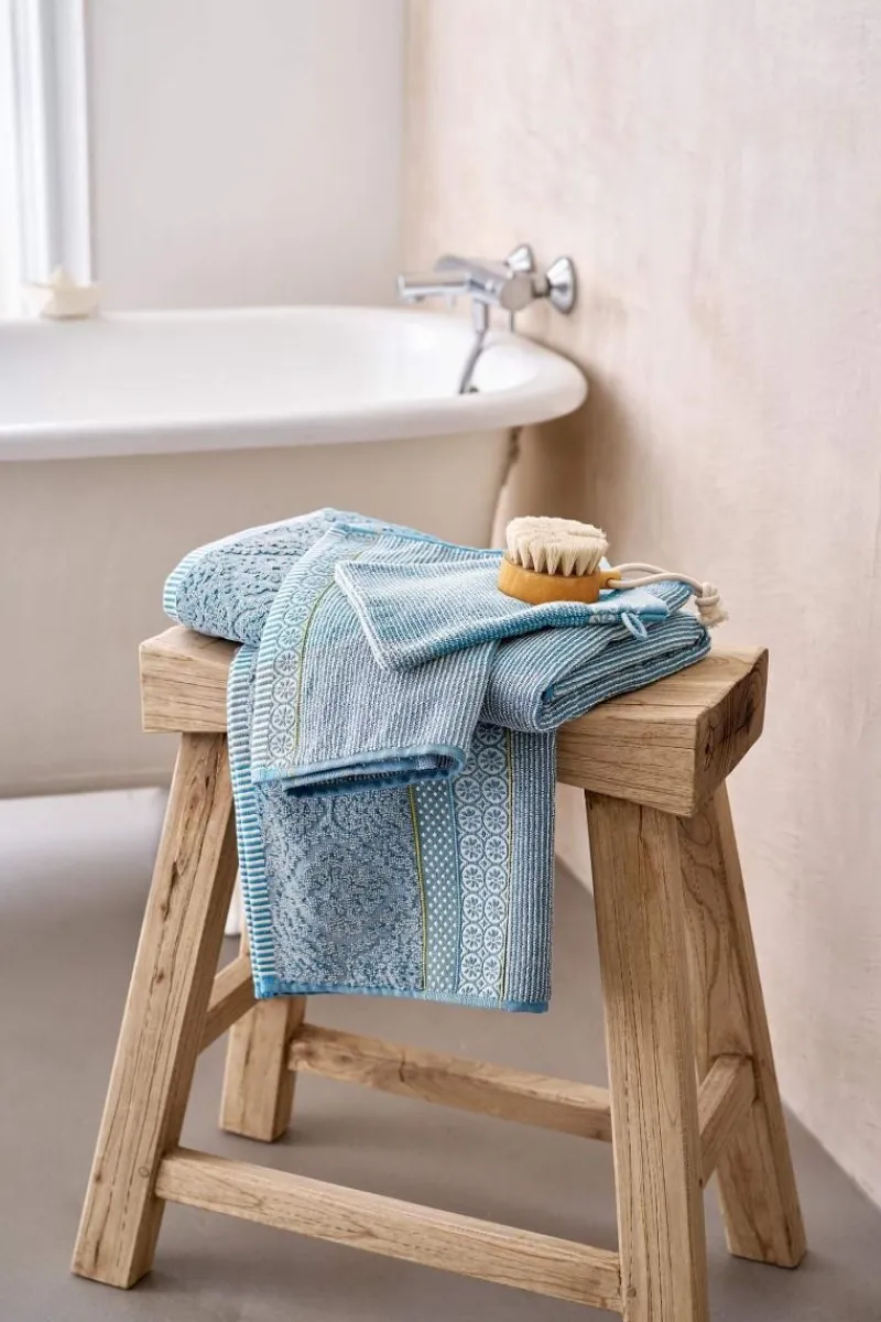 Pip Studio Gästetücher|Gästehandtuch Set/3 Soft Zellige /Grau 30X50cm Blau