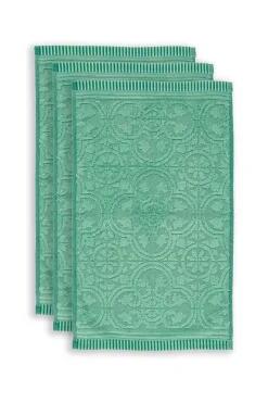 Pip Studio Gästetücher|Gästehandtuch Set/3 Tile de Pip 30x50 cm Grün