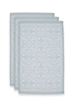 Pip Studio Gästetücher|Gästehandtuch Set/3 Tile de Pip Hell 30x50 cm Blau