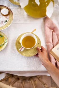 Pip Studio Cappuccino Tasse|Tasse & Untertasse|La Majorelle Cappuccino Tasse & Untertasse Gelb
