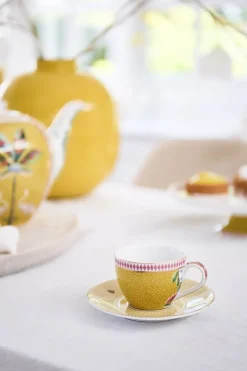 Pip Studio Espresso Tasse|Tasse & Untertasse|La Majorelle Espresso Tasse & Untertasse Gelb