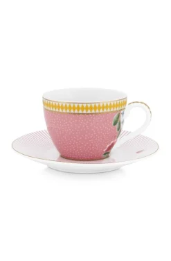 Pip Studio Espresso Tasse|Tasse & Untertasse|La Majorelle Espresso Tasse & Untertasse Rosa