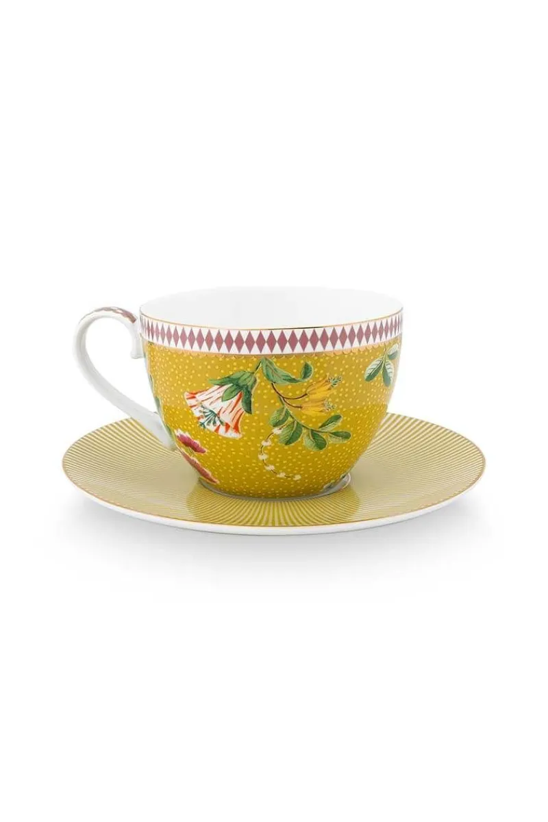 Pip Studio Porzellan Sets|Cappuccino Tasse|La Majorelle Set/2 Cappuccino Tasse & Undertasse Gelb