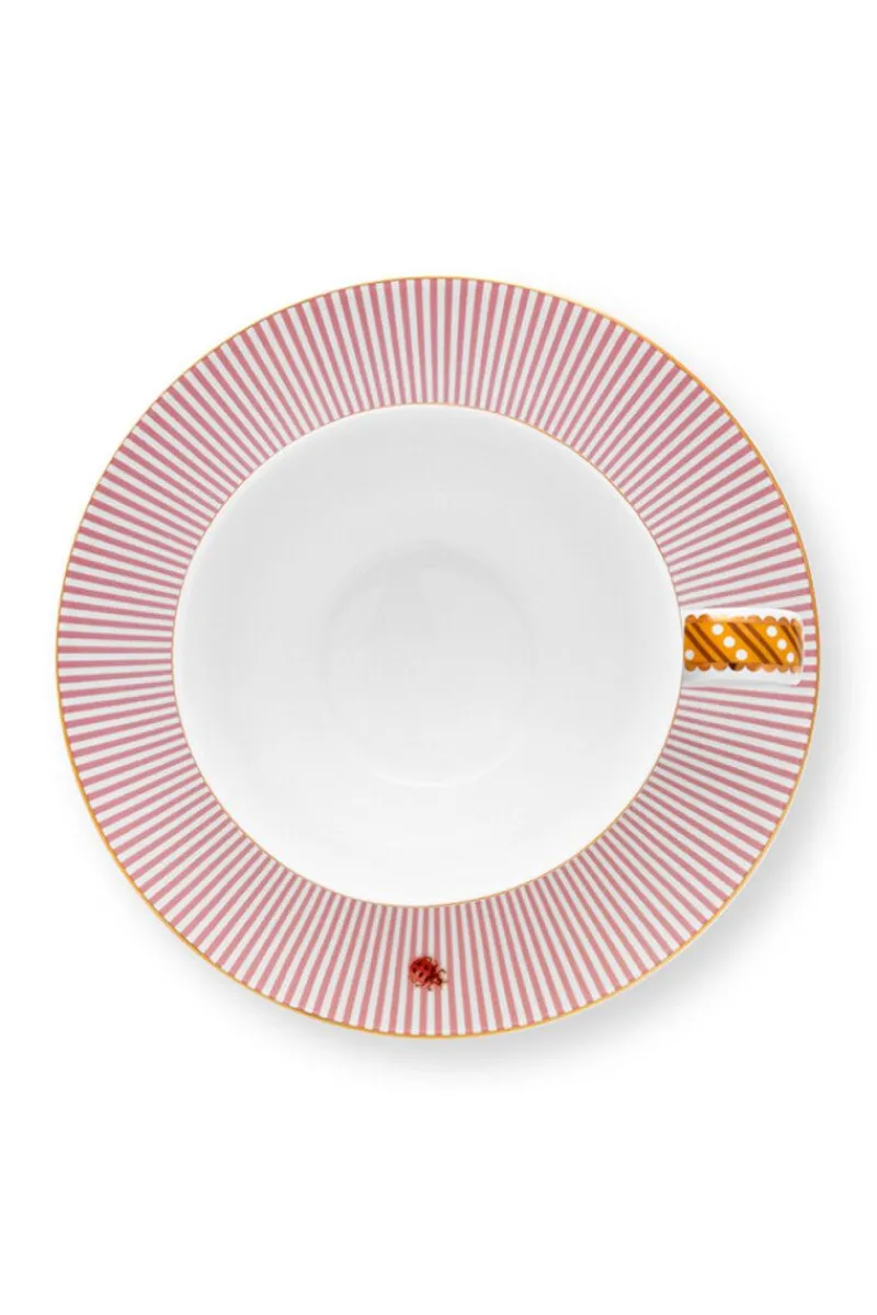 Pip Studio Porzellan Sets|Cappuccino Tasse|La Majorelle Set/2 Cappuccino Tassen & Undertassen Rosa