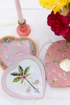 Pip Studio Frühstücksteller|La Majorelle Set/2 Herz Form Teller Rosa