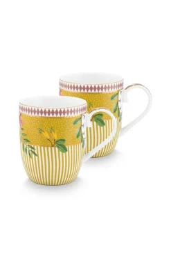 Pip Studio Porzellan Sets|Kaffeetassen|La Majorelle Set/2 Tassen Klein Gelb