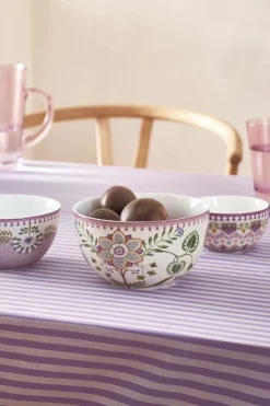Pip Studio Schalen|Lily & Lotus Schale Lila 18cm Weiß