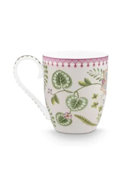 Pip Studio Teetassen|Lily & Lotus Tasse XL Lila 450ml Weiß