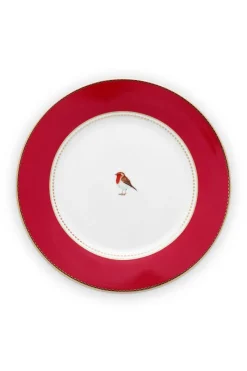 Pip Studio Frühstücksteller|Love Birds Frühstücksteller 21 cm Rot