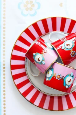 Pip Studio Kaffeetassen|Love Birds Tasse Klein Rot/Rosa