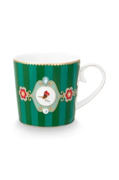 Pip Studio Kaffeetassen|Love Birds Tasse Klein Streifen Grün