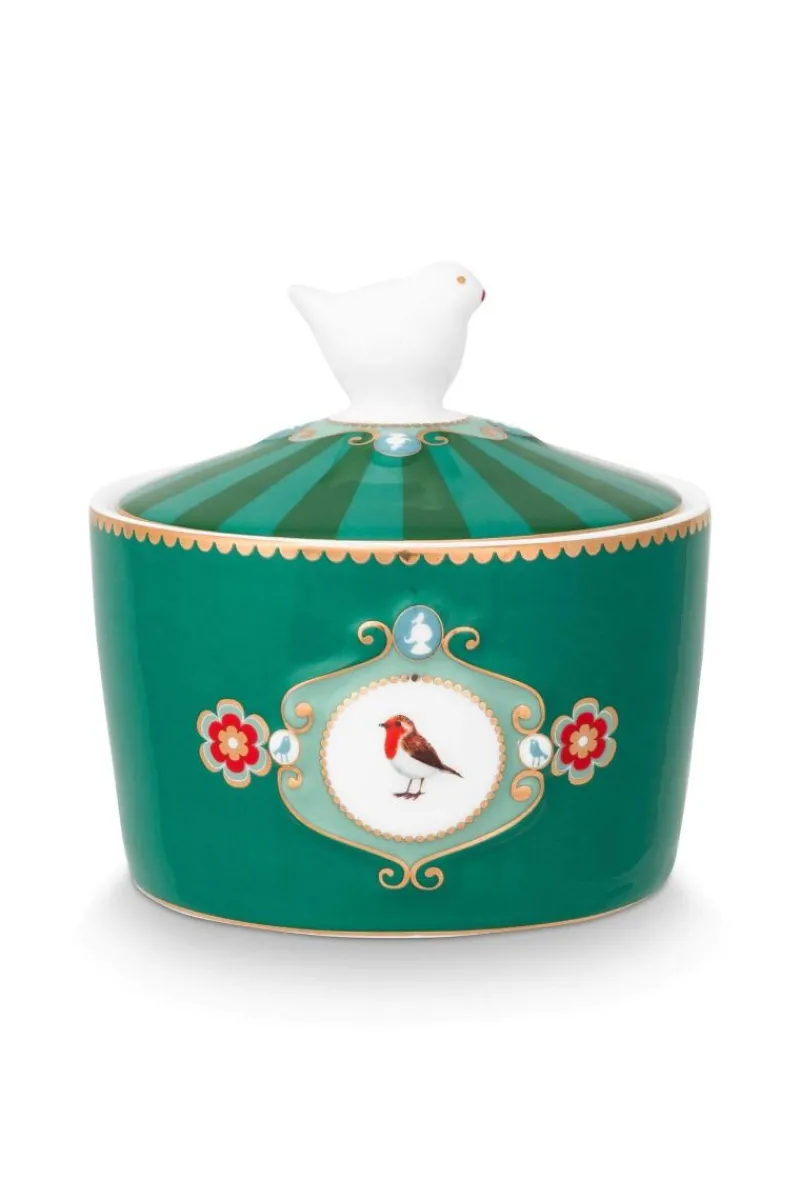 Pip Studio Zuckerdose|Love Birds Zuckerdose Grün