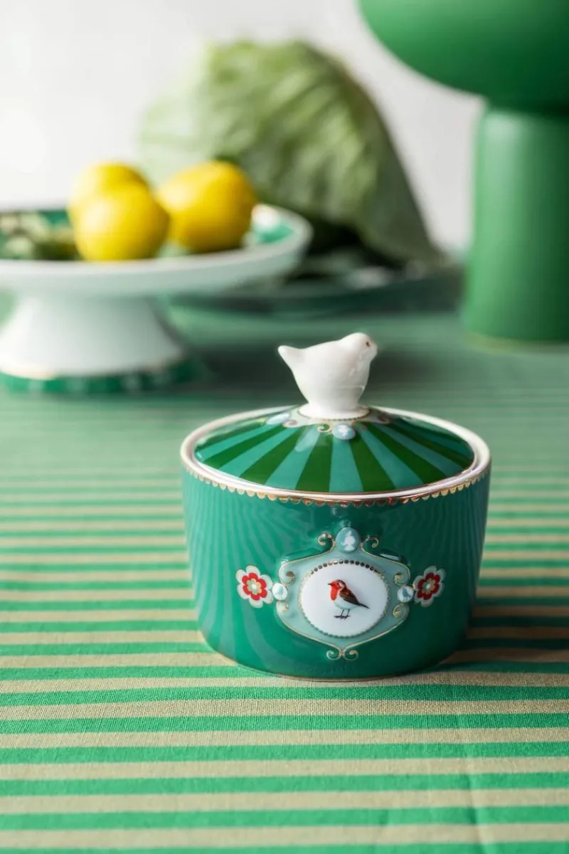 Pip Studio Zuckerdose|Love Birds Zuckerdose Grün
