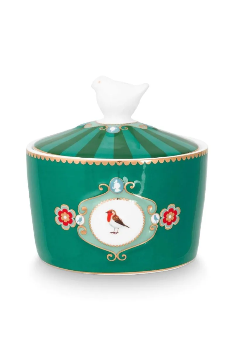 Pip Studio Zuckerdose|Love Birds Zuckerdose Grün