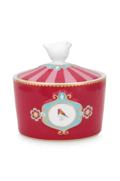 Pip Studio Zuckerdose|Love Birds Zuckerdose Rot/Rosa