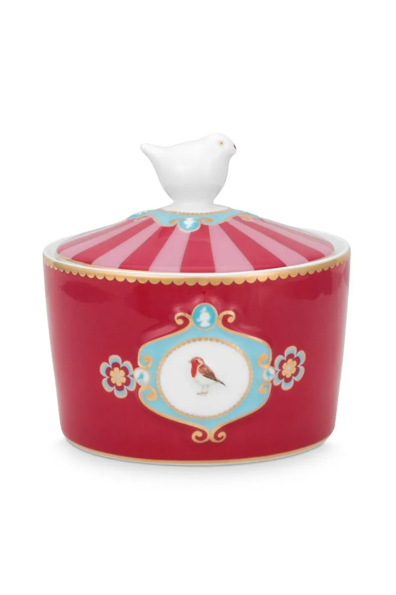 Pip Studio Zuckerdose|Love Birds Zuckerdose Rot/Rosa