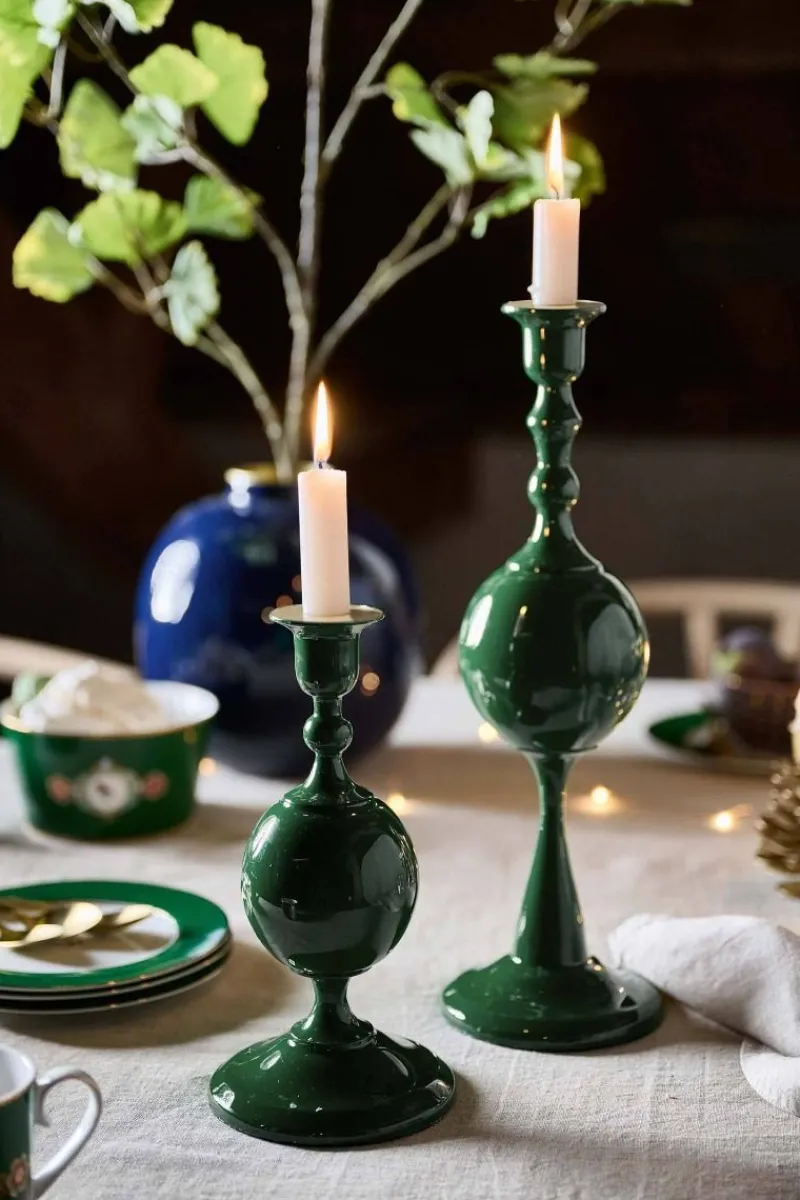 Pip Studio Weihnachten|Kerzenhalter|Metall Kerzenständer Sphäre Klein 24cm Grün