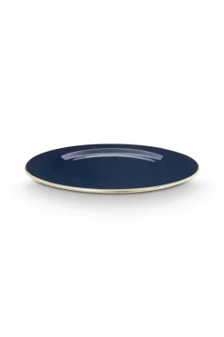 Pip Studio Schalen Und Tabletts|Obstschalen|Metall Schale Dunkel 32cm Blau