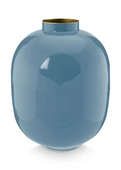 Pip Studio Große Vasen|Metall Vase 32cm Blau
