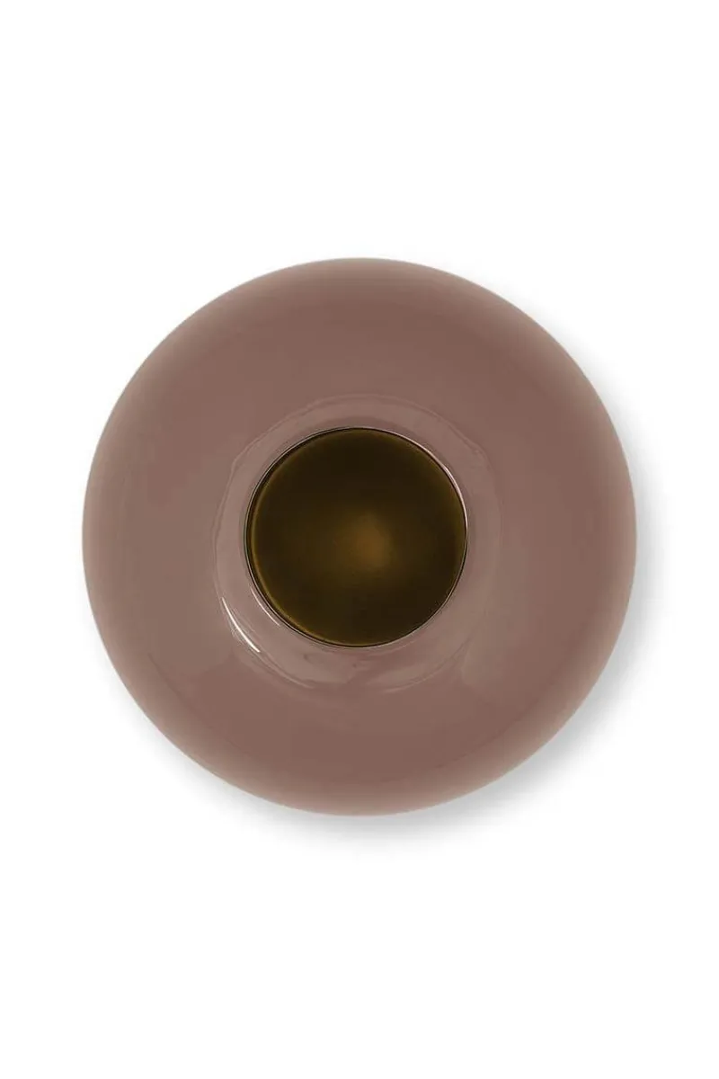 Pip Studio Große Vasen|Metall Vase Braun 23cm